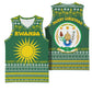 Rwanda Christmas Basketball Jersey National Emblem and Radiant Sun Motif - African Pride