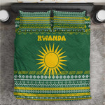 Rwanda Christmas Bedding Set National Emblem and Radiant Sun Motif - African Pride