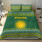 Rwanda Christmas Bedding Set National Emblem and Radiant Sun Motif - African Pride