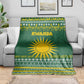 Rwanda Christmas Blanket National Emblem and Radiant Sun Motif - African Pride