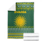 Rwanda Christmas Blanket National Emblem and Radiant Sun Motif - African Pride