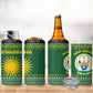 Rwanda Christmas 4 in 1 Can Cooler Tumbler National Emblem and Radiant Sun Motif - African Pride