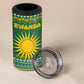 Rwanda Christmas 4 in 1 Can Cooler Tumbler National Emblem and Radiant Sun Motif - African Pride