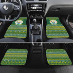 Rwanda Christmas Car Mats National Emblem and Radiant Sun Motif - African Pride
