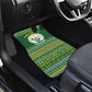 Rwanda Christmas Car Mats National Emblem and Radiant Sun Motif - African Pride
