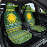 Rwanda Christmas Car Seat Cover National Emblem and Radiant Sun Motif - African Pride