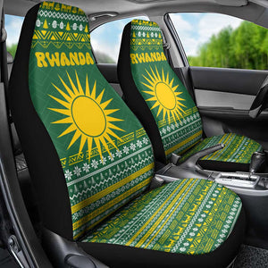 Rwanda Christmas Car Seat Cover National Emblem and Radiant Sun Motif - African Pride