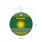 Rwanda Christmas Ceramic Ornament National Emblem and Radiant Sun Motif - African Pride