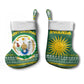 Rwanda Christmas Stocking National Emblem and Radiant Sun Motif - African Pride