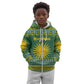 Rwanda Christmas Kid Hoodie National Emblem and Radiant Sun Motif - African Pride
