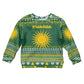 Rwanda Christmas Kid Ugly Christmas Sweater National Emblem and Radiant Sun Motif - African Pride