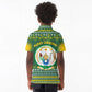 Rwanda Christmas Kid Polo Shirt National Emblem and Radiant Sun Motif - African Pride