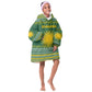Rwanda Christmas Kid Wearable Blanket Hoodie National Emblem and Radiant Sun Motif - African Pride