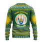 Rwanda Christmas Ugly Christmas Sweater National Emblem and Radiant Sun Motif - African Pride