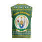 Rwanda Christmas Knitted V-Neck Vest National Emblem and Radiant Sun Motif - African Pride