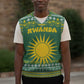 Rwanda Christmas Knitted V-Neck Vest National Emblem and Radiant Sun Motif - African Pride