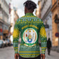 Rwanda Christmas Long Sleeve Button Shirt National Emblem and Radiant Sun Motif - African Pride