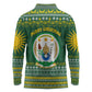 Rwanda Christmas Long Sleeve Polo Shirt National Emblem and Radiant Sun Motif - African Pride