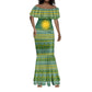 Rwanda Christmas Mermaid Dress National Emblem and Radiant Sun Motif - African Pride