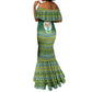 Rwanda Christmas Mermaid Dress National Emblem and Radiant Sun Motif - African Pride