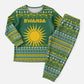 Rwanda Christmas Pajama Set National Emblem and Radiant Sun Motif - African Pride