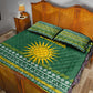 Rwanda Christmas Quilt Bed Set National Emblem and Radiant Sun Motif - African Pride