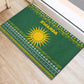 Rwanda Christmas Rubber Doormat National Emblem and Radiant Sun Motif - African Pride