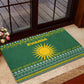 Rwanda Christmas Rubber Doormat National Emblem and Radiant Sun Motif - African Pride