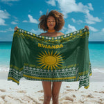 Rwanda Christmas Sarong National Emblem and Radiant Sun Motif - African Pride