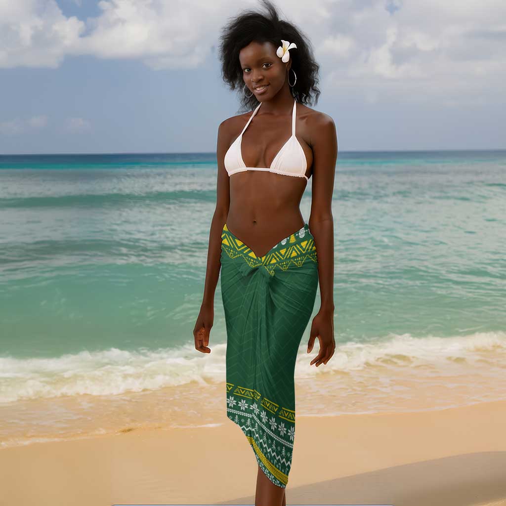 Rwanda Christmas Sarong National Emblem and Radiant Sun Motif - African Pride