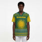 Rwanda Christmas Scrub Top National Emblem and Radiant Sun Motif - African Pride