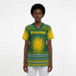 Rwanda Christmas Scrub Top National Emblem and Radiant Sun Motif - African Pride