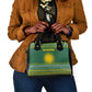 Rwanda Christmas Shoulder Handbag National Emblem and Radiant Sun Motif - African Pride