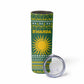 Rwanda Christmas Skinny Tumbler National Emblem and Radiant Sun Motif - African Pride