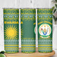 Rwanda Christmas Skinny Tumbler National Emblem and Radiant Sun Motif - African Pride