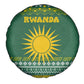 Rwanda Christmas Spare Tire Cover National Emblem and Radiant Sun Motif - African Pride