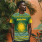 Rwanda Christmas T shirt National Emblem and Radiant Sun Motif - African Pride