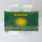Rwanda Christmas Tablecloth National Emblem and Radiant Sun Motif - African Pride