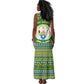 Rwanda Christmas Tank Maxi Dress National Emblem and Radiant Sun Motif - African Pride