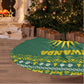 Rwanda Christmas Tree Skirt National Emblem and Radiant Sun Motif - African Pride