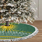 Rwanda Christmas Tree Skirt National Emblem and Radiant Sun Motif - African Pride