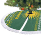 Rwanda Christmas Tree Skirt National Emblem and Radiant Sun Motif - African Pride