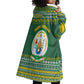 Rwanda Christmas Wearable Blanket Hoodie National Emblem and Radiant Sun Motif - African Pride