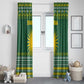 Rwanda Christmas Window Curtain National Emblem and Radiant Sun Motif - African Pride