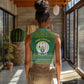 Rwanda Christmas Women Sleeveless Polo Shirt National Emblem and Radiant Sun Motif - African Pride