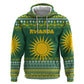 Rwanda Christmas Zip Hoodie National Emblem and Radiant Sun Motif - African Pride