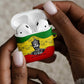 Haile Selassie I AirPods Case Ethiopia Lion of Judah and Conquering Lion Pattern Tribute - African Pride