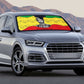 Haile Selassie I Auto Sun Shade Ethiopia Lion of Judah and Conquering Lion Pattern Tribute - African Pride