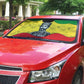 Haile Selassie I Auto Sun Shade Ethiopia Lion of Judah and Conquering Lion Pattern Tribute - African Pride