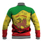 Haile Selassie I Baseball Jacket Ethiopia Lion of Judah and Conquering Lion Pattern Tribute - African Pride